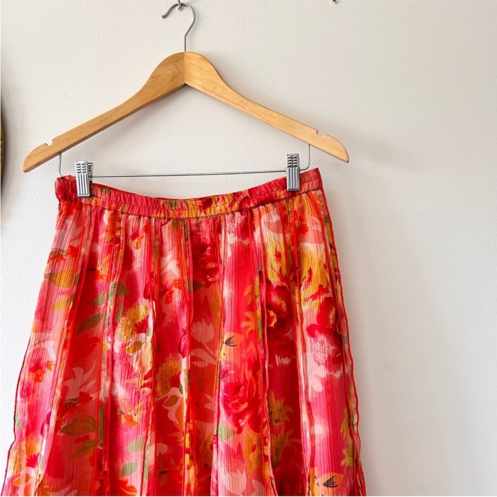 Floral midi skirt